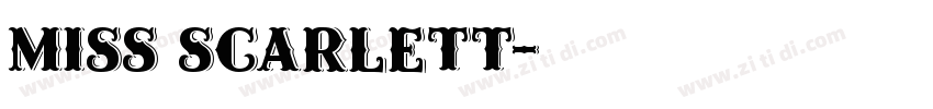 Miss Scarlett字体转换